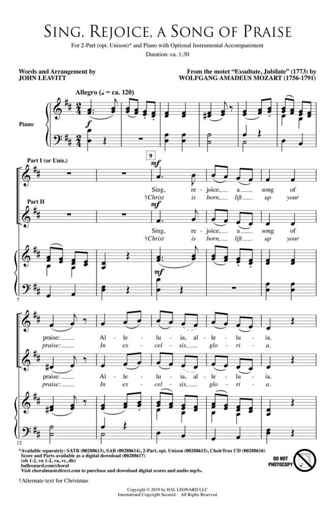 Sing, Rejoice, a Song of Praise